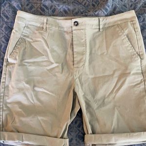 ASOS design tall super skinny chino shorts khaki